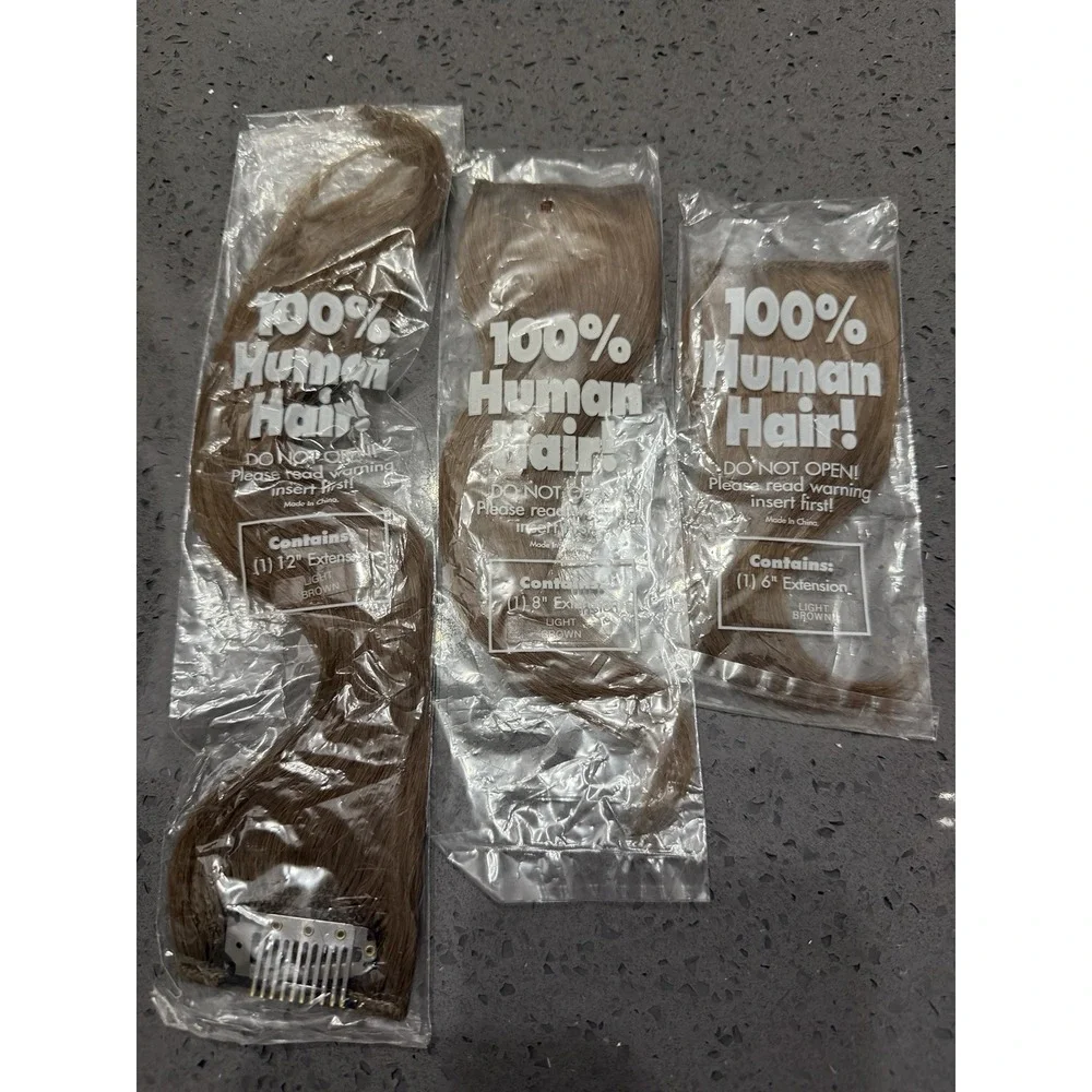 New 100% Human Hair Extensions Lot 12